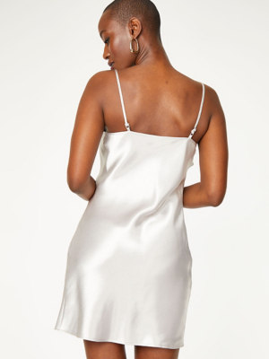 G21 Silver Satin Mini Dress | Women ...